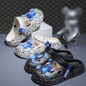 Resim Stitch Resmi Lisanslı Kaymaz Tabanlı Ayakkabı - Erkek ve Kadınlar için Yüksek Kaliteli Hızlı Kuruyan Terlikler, Plaj, Havuz, Günlük Kullanım - Hafif Yastıklı EVA Tabanlı (Unisex Çiftler İçin) - Tüm Mevsimlerde Kullanılabilir İç/Dış Mekan Ayakkabısı, Oyun Temalı Tasarım, Dayanıklı Taban, Dış Mekan Tutkunları İçin 