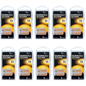 Resim Ata Elektronik 10 Paket Toplamda 60 Adet Duracell 13 Numara Işitme Cihazı Pili 10 Paket 60 Adet Kulaklık Pili 13 Numara Pil 