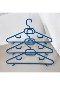 Resim 6 Adet 1. Kalite Plastik Elbise, Pantalon Ve Ceket Askısı, Kokusuz Ve Kalın Plastik Karışık 