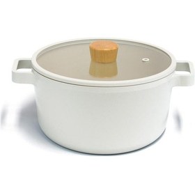 Resim Neoflam Fika Cam Kapaklı Alüminyum Döküm Derin Tencere 26x13cm 