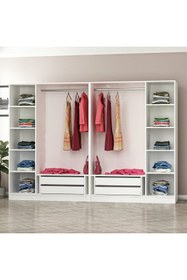 Resim Minar Kale 210cm 6 Bolme 4 Cek Gıyınme Dlp Beyaz 