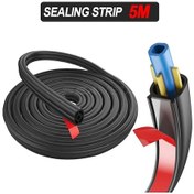 Resim Seametal 5m Çift Katmanlı Kauçuk Conta Şerit Araba Kapı Kaputu Gövde Kenar Trim Yalıtım Şeridi 