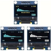 Resim Hightower 0.96 İnç Mavi+sarı Oled Ekran Modülü I2c Iıc 128x64 Oled Display 
