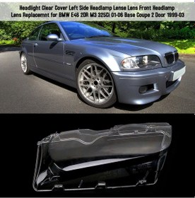 Resim Xindoker Bmw E46 99-03 2 Kapı Sol Far Lens Kapağı - Uv Koruma Abs Plastik - Parlak Yenileyici - Dayanıklı 