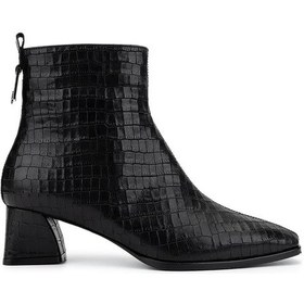 Resim Tamer Tanca Kadın Hakiki Deri Siyah Kroko Klasik Bot 33 11510 Bn Bot Sk25-26 Sıyah Kroko Siyah Krako 