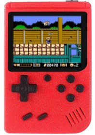 Resim Taşınabilir El Mini Oyun Konsolları Gamepad İle 3 İnç Tam Renkli Ekran Dahili 400 Retro Oyun 1020mah Pil Desteği Av Çıkışı Kırmızı 