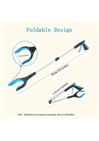 Resim Hightower Mavi Katlanır Metal Tutucu 360 Derece Dönen Kaymaz Sap Çöp Toplama Aleti 