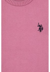 Resim U.S. Polo Assn. Kız Çocuk Pembe Bisiklet Yaka Basic Kazak 50316808-VR167 