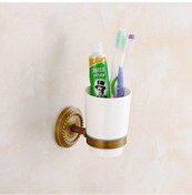 Resim Fause Diş Fırçalık Vintage Antik Pirinç Bronz 
