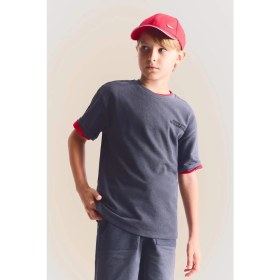 Resim DeFacto Oversize Bisiklet Yaka Baskılı Kısa Kollu Tişört Erkek Çocuk H8204A826HS 