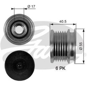 Resim GATES OAP7057 Alternator Kasnagi (Mercedes Om611.612.613-Om646.647.648-Om651 / Sprinter-Vito-Viano) (WA189316) 