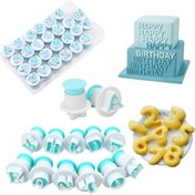 Resim 1 Set DIY Fondant, Kurabiye Kesiciler ve Kabartma Kalıpları, Pasta ve Kurabiyeleri Süslemek İçin İdeal Fırıncılık Hamur Kalıpları Seti. 