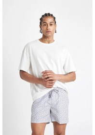 Resim Defacto Desenli File Astarlı Kısa Boy Deniz Şortu D4518AX24HSGR454 