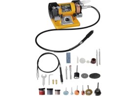 Resim Anadolu Strong Turbo Motorlu 200 Watt Çark Motoru Zımpara Balta Bıçak Bileme Makinesi + 112 Parça Gravür Uç Seti 