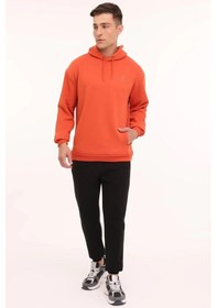 Resim Lumberjack 4W MB SN04 HOODIE 4PR Erkek Kiremit Sweatshirt 