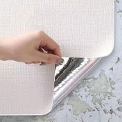 Resim 1PCS500*50cm/196.8*19.7in boyutunda keten imitasyon duvar kağıdı, yatak odası duvar kağıdı, aşınmaya dayanıklı, ev çalışma ve mutfak arka plan duvar çıkartmaları, kolay ve pratik kurulum 