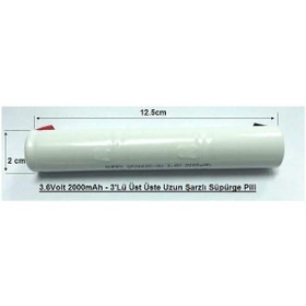 Resim Supex Şarzlı Süpürge Pili 3.6Volt 2000Mah 3Lü Uzun 