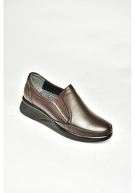 Resim Fox Shoes T555193103 Kahverengi Hakiki Deri Comfort Ortopedik Taban Kadın Ayakkabı Kahverengi-hakiki Deri Kahverengi 