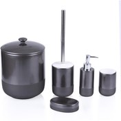 Resim ACAR Gri 5 Parça Blanca Seramik Banyo Seti (SABJ-011269/4) 