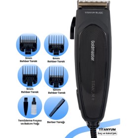 Resim Goldmaster GM-8116 Titanyum Saç Kesme Makinesi Titanyum Bıçak 