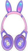 Resim Teknosepetim Tavşan Kulaklık Renkli Led Işıklı Mikrofonlu Bluetooth Kulaklık Çocuk Yetişkin Uygun Stereo Bass, Mor TYC8XO37VN169523832814515 