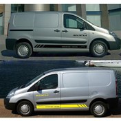 Resim MLH STORE Fiat Scudo Yan Kapı Şerit Sticker Etiket Modeli 