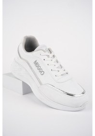 Resim Muggo Happy Garantili Kadın Ortopedik Günlük Bağcıklı Şık Rahat Sneaker Spor Ayakkabı 001 
