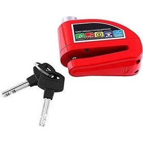 Resim Locks Motosiklet Alarmlı Disk Kilidi Kırmızı 