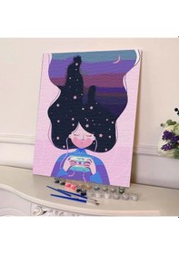 Resim Sayılarla Boyama Seti 40 x 50 CM Tuval Şasesine Gerili Kaset 