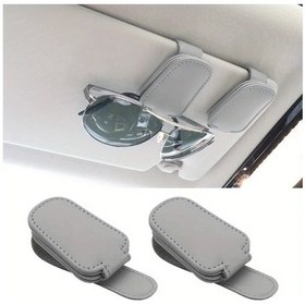 Resim Topshop1 2'li Gri Suncaraccl Manyetik Güneş Gözlüğü Askısı Vizör Klipsli Araç Aksesuarı 