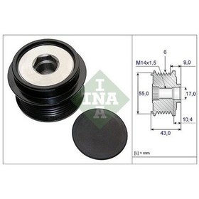 Resim Ina 535020810 Alternatör Kasnağı 6 Kanal Auris 07-18 Avensis 08-18 Corolla Sedan 07-19 Rav4 Iıı 08-12 274150t010 