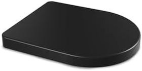 Resim Aqua Bagno Zero Yavaş Kapanan Klozet Kapağı, Mat Siyah, Duroplast 
