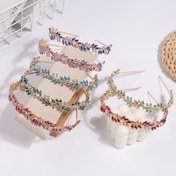 Resim Romantik Prenses Gelini Tacı Yeşil Yapraklar ve Rhinestones ile, Çinko Alaşım, Yıkanamaz, Şık Başlık Düğün için, Prenses Temalı, Gelini Kızları, Doğum Günü Partisi ve Performans Kostümleri için Mükemmel 
