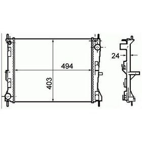 Resim RADYATOR CLIO III MODUS MICRA III 1.5 DCI 1.2 16V 1.4 1.6(AC+KLIMASIZ+MEK) (495x416x23) ORIS MRN382023 OEM -8200138738|21410AY600 