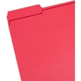 Resim Dosya Klasörü, Güçlendirilmiş 1/3 Kesimli Tab, Mektup Boyutu, Kırmızı, Kutu Başına 100 (12734) 
