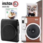 Resim Instax Neo 90 Classic Fotoğraf Makinesi-Çanta-10'lu Film Seti Siyah 