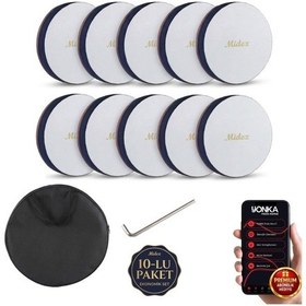 Resim Midex Br-410x 10'lu Bendir Def Toptan Paket Akort Ayarlı El Tutma Oyuklu Çantalı 