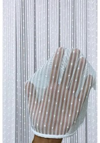 Resim Caserta 541 Zarif Ponpon Şantuk Dökümlü Armür Düz Beyaz Tül Perde 1.sınıf Kalite Beyaz 