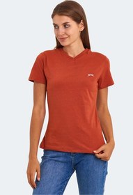 Resim Slazenger KRISTEN I Kadın V Yaka Kiremit Tişört 