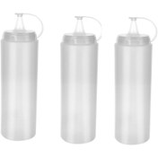 Resim Evvano Tıkla Fırsatları Yakala Şeffaf Sos Şişesi - 1000ML Dev Boy 3 Adet 