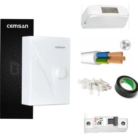 Resim Cemsan C7 Elektrikli Şofben + 8mt Kablo Dahil Takım Montaja Hazır Set 