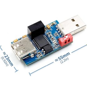 Resim Adum3160 Usb İzolatör Modül Usb Port Koruyucu Usb2.0 2500V 12Mbps 