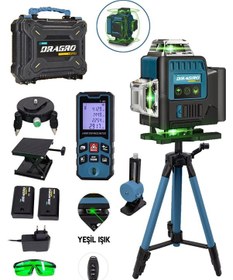Resim Dragro Drg-lazer Metre + 16 Köşe Yeşil Lazer Hizalama Terazi 360 Mıknatıslı Çantalı Otomatik Hizalama Metre 
