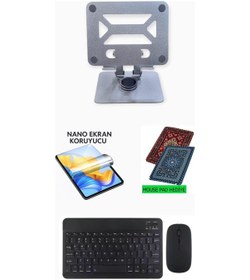 Resim Tcl 10 Tab Max Uyumlu Ekran Koruyucu Klavye Mouse Set 