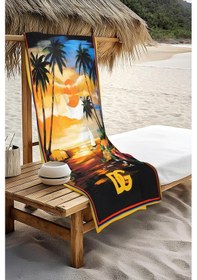Resim Dijital Baskı Plaj Deniz Havlusu Tropical Desenli Peştamal Hvl0026 Renkli 
