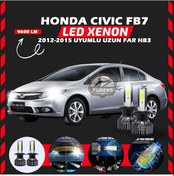 Resim Honda Civic Fb7 2012-2015 Uzun Far Uyumlu Şimşek Etkili Led Xenon Pro Series Hb3 