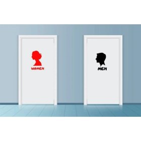 Resim Wc Kapısı Man ve Women Sıtıcker Kadın Erkek -Bay Büyük Sticker Tuvalet 