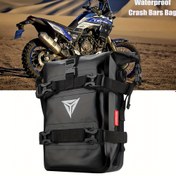 Resim 1 adet for bmw R1200GS KTM için for HONDA için for SUZUKI DL650 V-Strom Su Geçirmez Çanta, Çıkarılabilir Askı PVC Çerçeve Çarpışma Çubukları Çanta Parçaları, Siyah 
