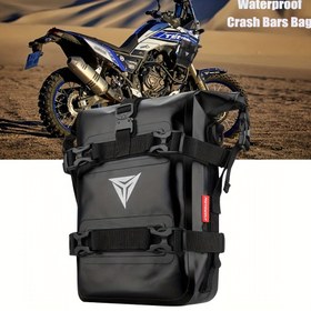 Resim 1 adet for bmw R1200GS KTM için for HONDA için for SUZUKI DL650 V-Strom Su Geçirmez Çanta, Çıkarılabilir Askı PVC Çerçeve Çarpışma Çubukları Çanta Parçaları, Siyah 