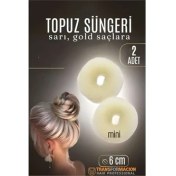 Resim Gold Mini Saç Topuz Süngeri 2 Adet 6 cm Çap 2.5 cm Kalınlık 